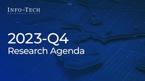 Quarterly Research Agenda representing Info-Tech​ Quarterly Research Agenda Outcomes​ Q4 2023