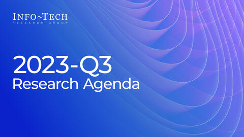 Quarterly Research Agenda representing Info-Tech​ Quarterly Research Agenda​ Q3 2023
