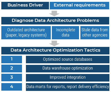 Business Driver; Diagnose Data Architecture Problems; Data Architecture Optimization Tactics