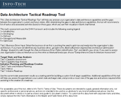 Data Architecture Tactical Roadmap Tool 